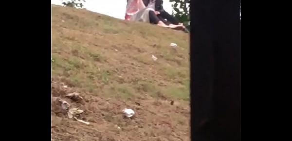  Indian lover kissing in park part 3